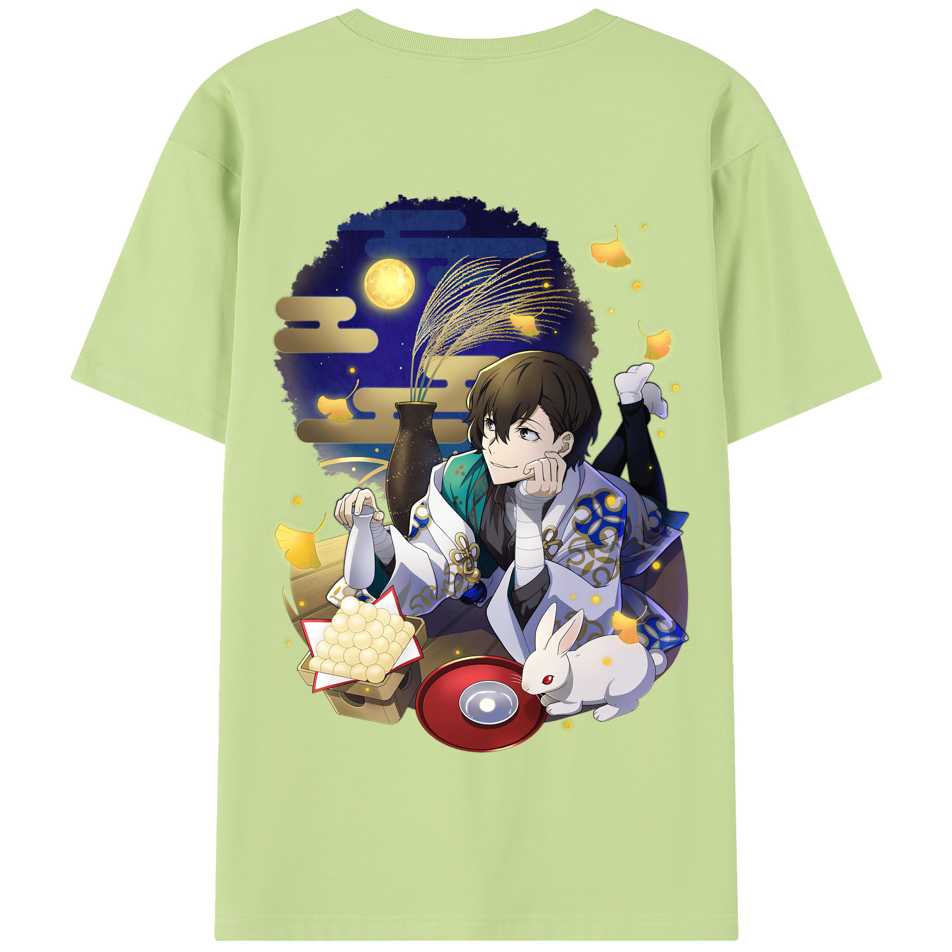 （画像用） 文豪ストレイドッグス Bungo Stray Dogs 綿100％半袖Tシャツ（背面プリント）